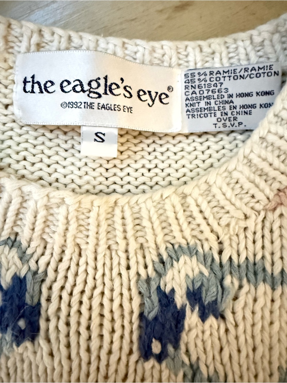 Vintage Twee Sheep Rabbit Cottage Sweater - Picture 13 of 14